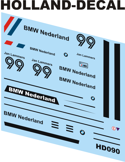 BMW M1 decals Lammers 1/43 (HD090)