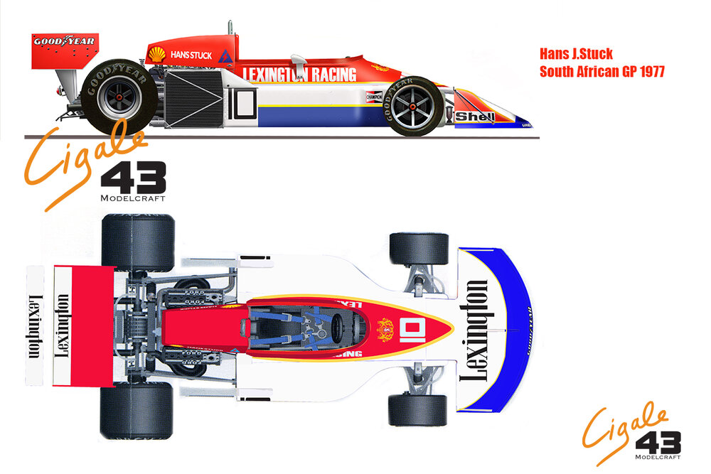 Decals March 761/B 1977 F1 1/43rd scale for Tameo Kits by Cigale 43 (CDS005)