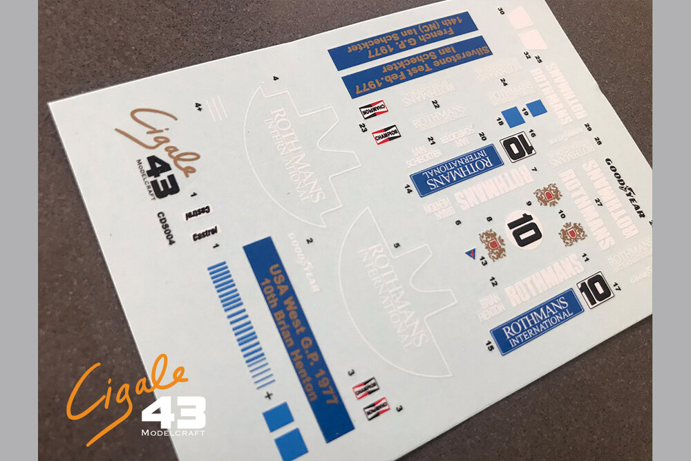 Decals March 761 1977 Formula 1 1/43rd scale for Tameo Kits by Cigale 43 (CDS004)