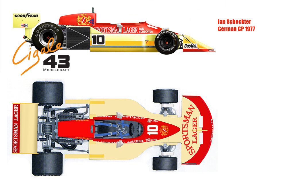 Decals March 761B 1977 Formula 1 1/43rd scale for Tameo Kits by Cigale 43 (CDS007)