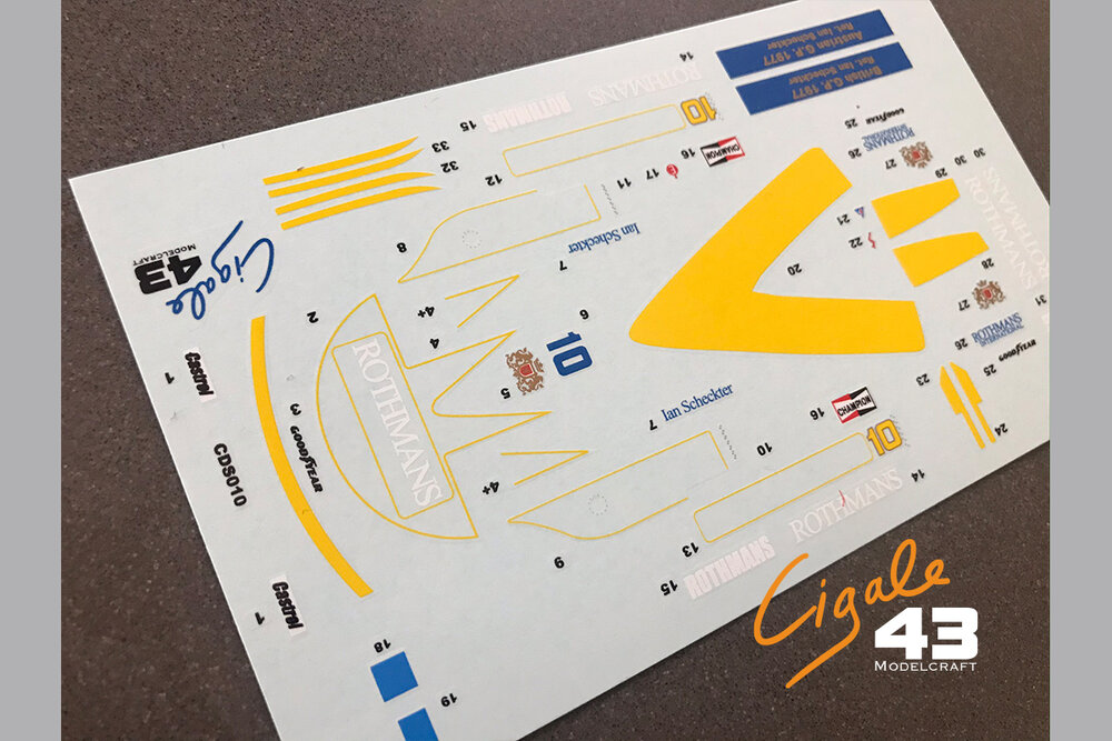 Decals March 761B 1977 Formula 1 1/43rd scale for Tameo Kits by Cigale 43 (CDS010)