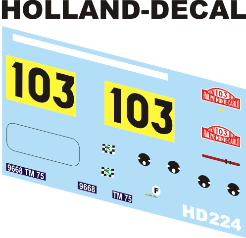 Citro&euml;n DS21 1967 rally Monte Carlo 1/43 (HD224)