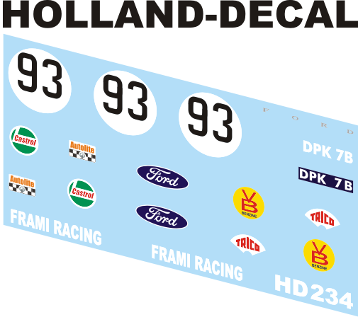 Ford Mustang Frami Racing 1/43 (HD234)