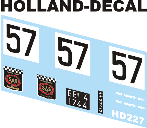 Fiat Abarth 1000 Grote prijs van Nederland 1/43 (HD227)