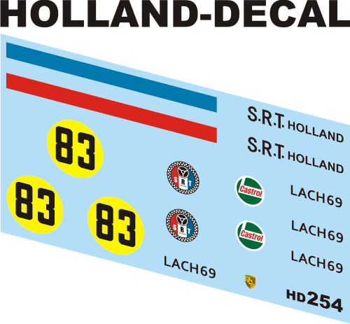 Porsche 911s SRT Holland 1/43 (HD254)