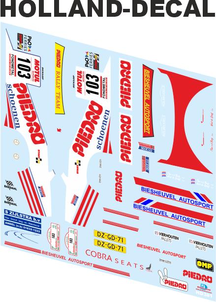 Opel Manta 400 Biesheuvel autosport livery decals 1/43 (HD381)