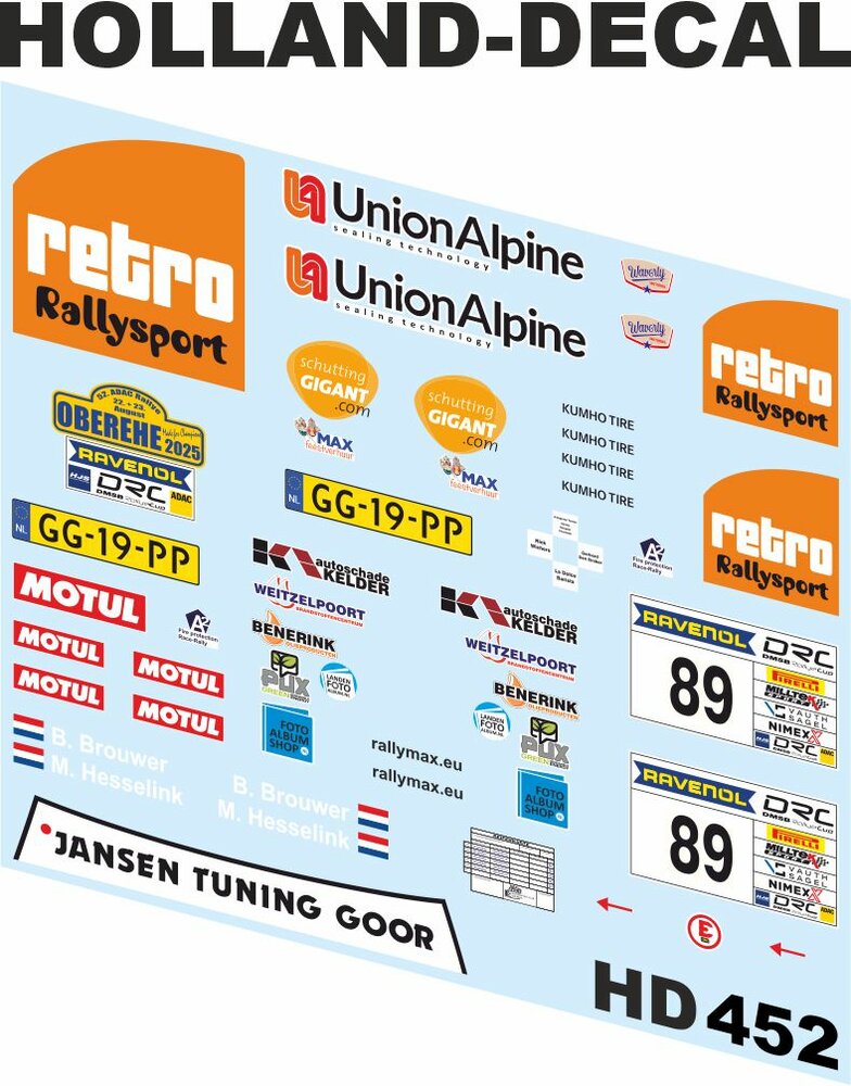 Opel Manta Rally Oberehe 2025 Brouwer / Hesselink 1/43 (HD452)