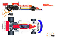 Decals March 761/B 1977 F1 1/43rd scale for Tameo Kits by Cigale 43 (CDS005)