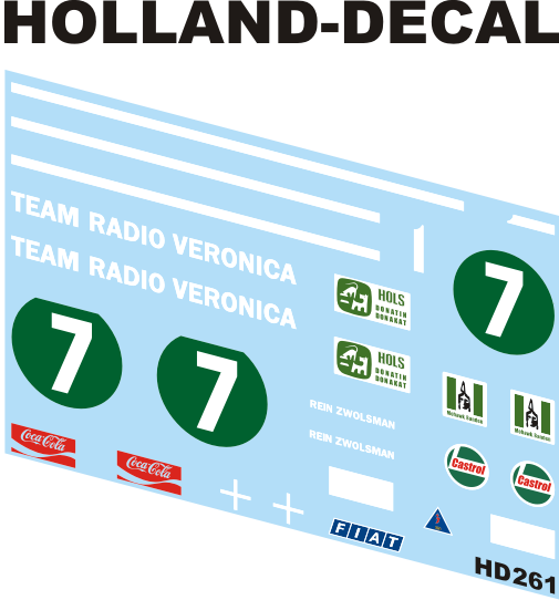 Abarth 850 Pinksterraces 1970 Zandvoort 1/43 (HD261)