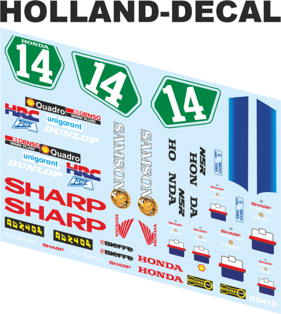 Honda NSR250 Wilco Zeelenberg 1990 Nurburgring winner 1/12 (HD419)