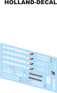 Arrows A21 testcar (zwart) 1/43 (HD018)