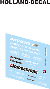 Arrows A22 testcar (zwart) 1/43 (HD020)