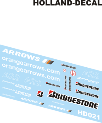 Arrows A22 testcar (zwart) 1/18 (HD021)