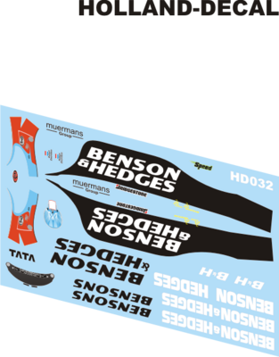 Jordan EJ15 Doornbos B&H Monaco decals 1/18 (HD032)