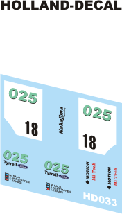 Tyrrell 025 Silverstone test 1/43 (HD033)