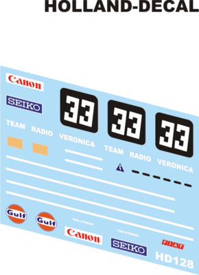 Fiat 128 Ton Strous decals 1/43 (HD128)