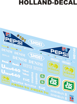 Jordan 191 livery decals 1/18 (HD146)