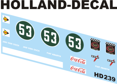 Fiat Abarth 2000 OT SAS Racingteam 1/43 (HD239)