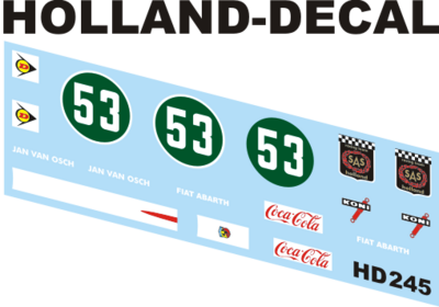 Fiat Abarth 2000 OT SAS racing team 1/43 (HD245)