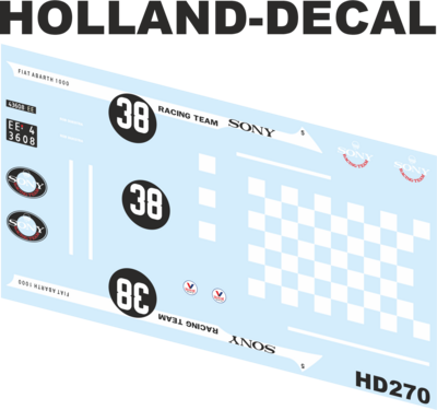 Abarth 1000 TCR Sony racing 1/43 (HD270)