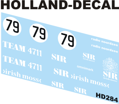Decals Alfa Romeo 1750 GTAM Team 4711 1/43 (HD284)