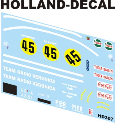 Abarth 1000 SP Zandvoort 1969 #45 1/43 (HD307)