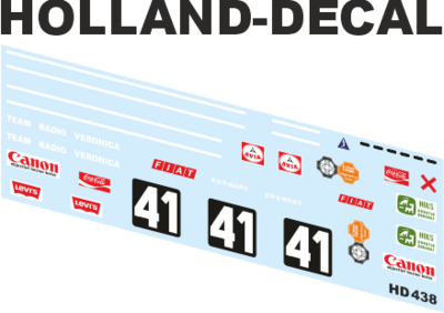 Fiat 128 Team Radio Veronica Ed Swart 1/43 (HD438)