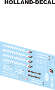Arrows A21 testcar (zwart) 1/43 (HD018)