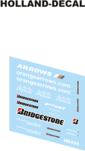 Arrows A22 testcar (zwart) 1/43 (HD020)