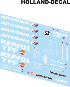 Arrows A21 testcar Repsol YPF (zwart) 1/18 (HD036)