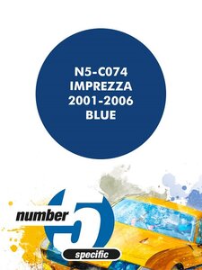 NUMBER 5 (N5-C074) SUBARU IMPREZA 2001-2006 BLUE - 30ML 
