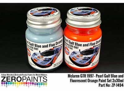 Zero Paints ZP-1494 Pearl Gulf Blue and Flu Orange 2 x 30ml