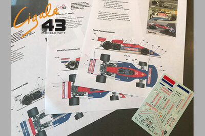 Decals March 761/B 1977 Formula 1 1/43rd scale for Tameo kits by Cigale 43 (CDS001)