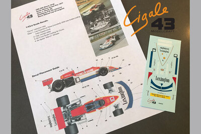 Decals March 761/B 1977 F1 1/43rd scale for Tameo Kits by Cigale 43 (CDS005)