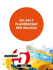  NUMBER 5 (N5-X017) Fluorecent Red RAL3026 - 30ML
